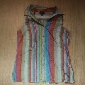 Multicolor Striped Sleeveless Top